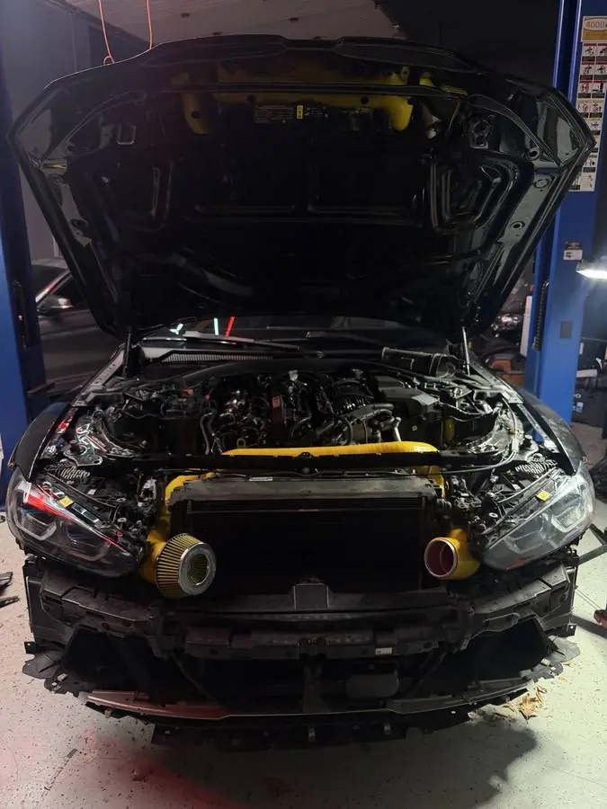 Performance build, Engine bay, at PRM Eurowerks in Cary IL